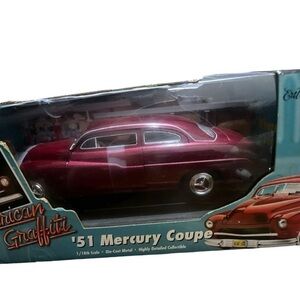 Ertl American Graffiti 1/18 Scale 1951 Mercury Coupe - Metallic Burgundy
